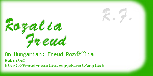 rozalia freud business card